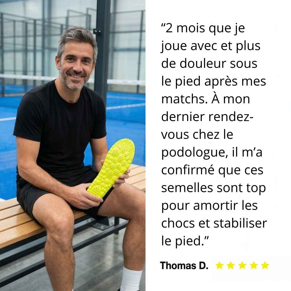 Semelles de padel Proshock - Pour jouer plus longtemps sans douleur
