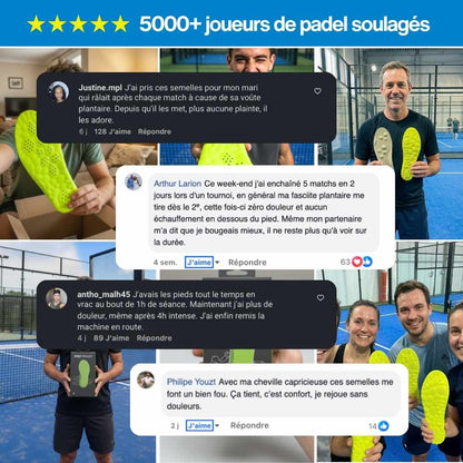 Semelles de padel Proshock - Pour jouer plus longtemps sans douleur