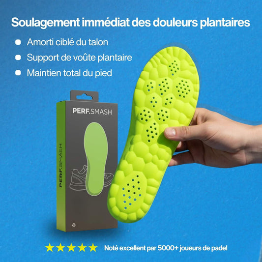 ProShock - Semelles anti-douleurs plantaires pour le padel